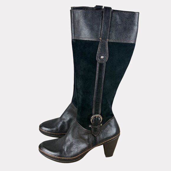 Naturalizer Dandy Leather Heeled Boots Womens 12 Black N5 Comfort - Picture 8 of 8